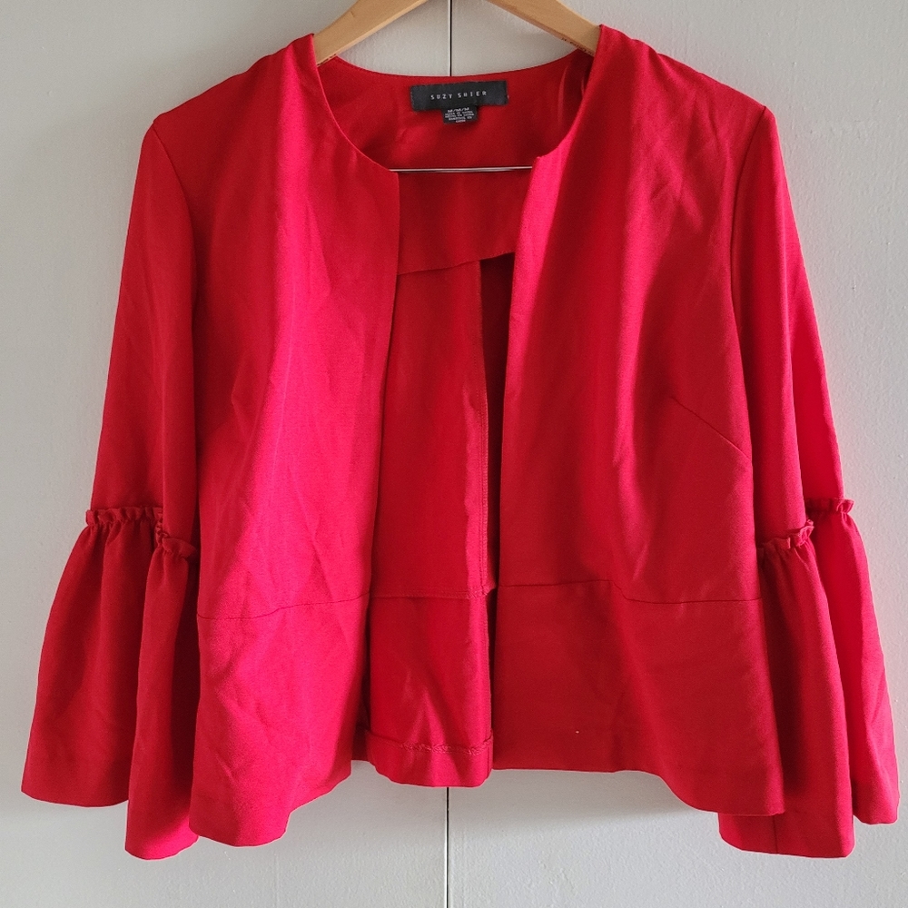 Suzy Shier Balloon Sleeve Cardigan